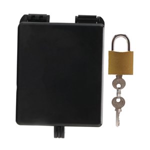 Ioensy - Candado De Metal Para Grifo Exterior Que Evita El Desperdicio De Agua, Para Patio, Jardín, Césped, 10 X 8 Cm, Color Negro