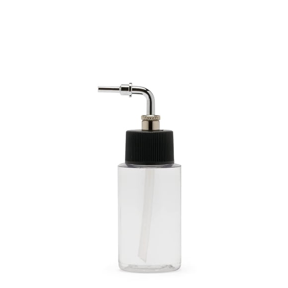 Botella Iwata transparente con lados cilíndricos, 30 ml, para aerógrafo, 1 onza
