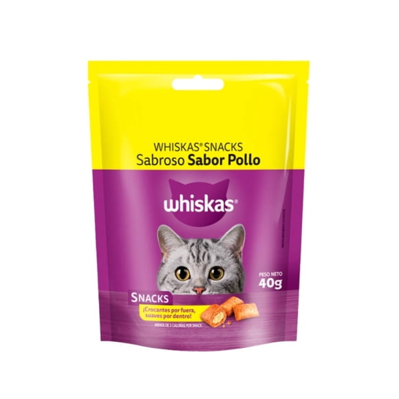 Caja Snack Para Gatos Whiskas Pollo 22x 40 Grs.
