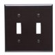 thumbnail image 1 of Placa de pared Leviton con palanca de 2 elementos, termoendurecible, color marrón, 1 of 1