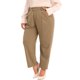 thumbnail image 4 of Agnes Orinda Pantalones Casuales de Negocios Rectos de Talla Grande para Mujer con Bolsillo 4X Caqui, de Talle Alto y Plisados para la Escuela, Universidad, Trabajo y Oficina, 4 of 6
