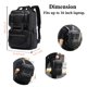 thumbnail image 3 of Mochila CHAO RAN de piel para portátil de 15,6 pulgadas, impermeable, negra, 3 of 8