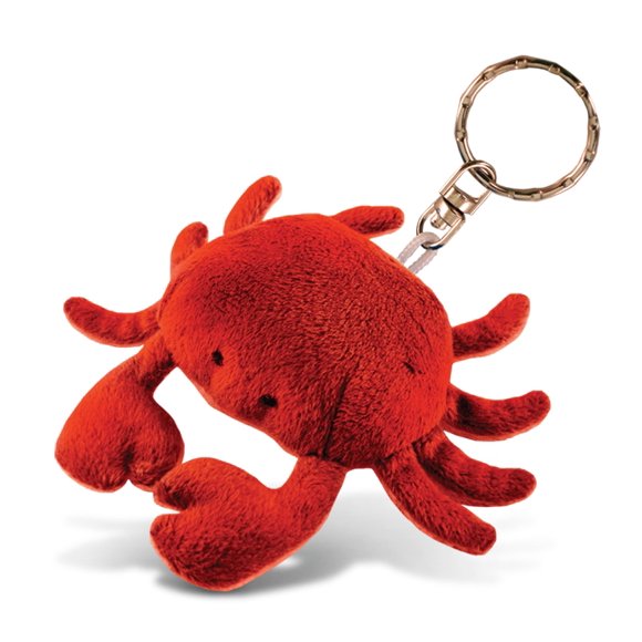 Llavero de peluche con forma de cangrejo rojo con forma de rompecabezas, 10 cm