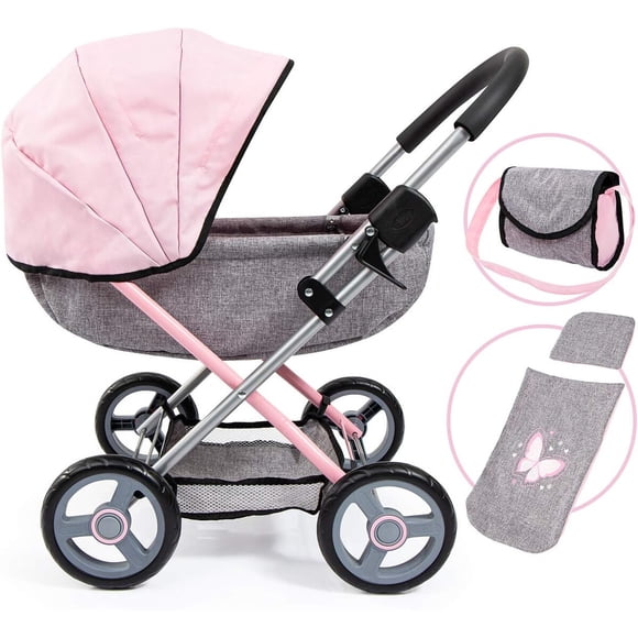Coche Bayer 4 en 1 para Muñecas 46 cm Rosa con Bolsa