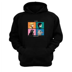 Genérico - Polerón Canguro Demon Slayer Negro Talla Xs Unisex