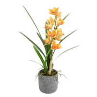 Vadell - Orquidea Silvestre Naranjo En Macetero 56Cm
