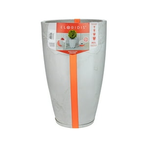 Floridis - Macetero Gris Marmol Amsterdam 65 Cm Alto