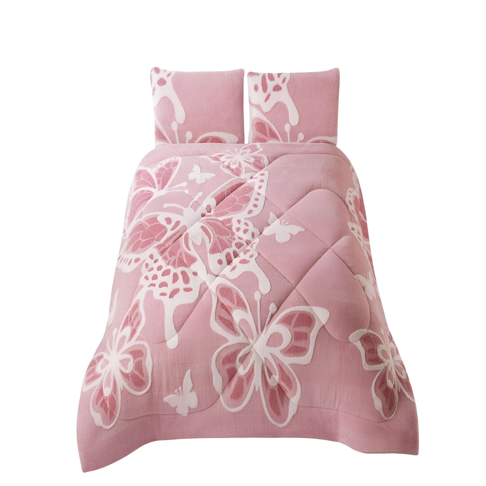 Genérico - Cobertor Con Chiporro De Jacquerd Cutting King 250x270cm Rosa B8