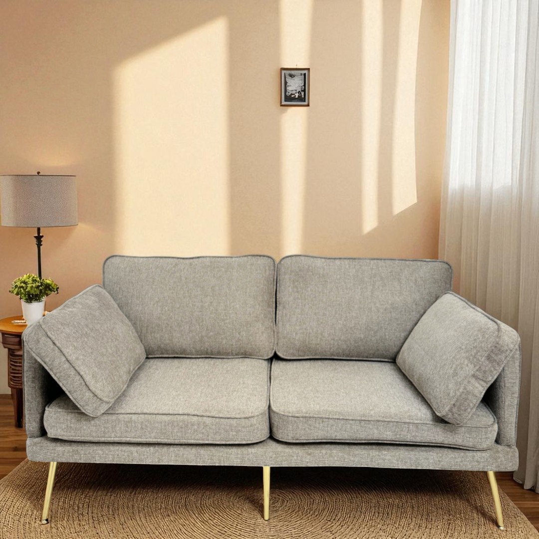 Arca Muebles - Sofa 2 Cuerpos Lino Beige