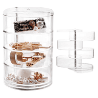 Genérica - Joyero Organizador Giratorio De Acrílico 4 Niveles Moderno