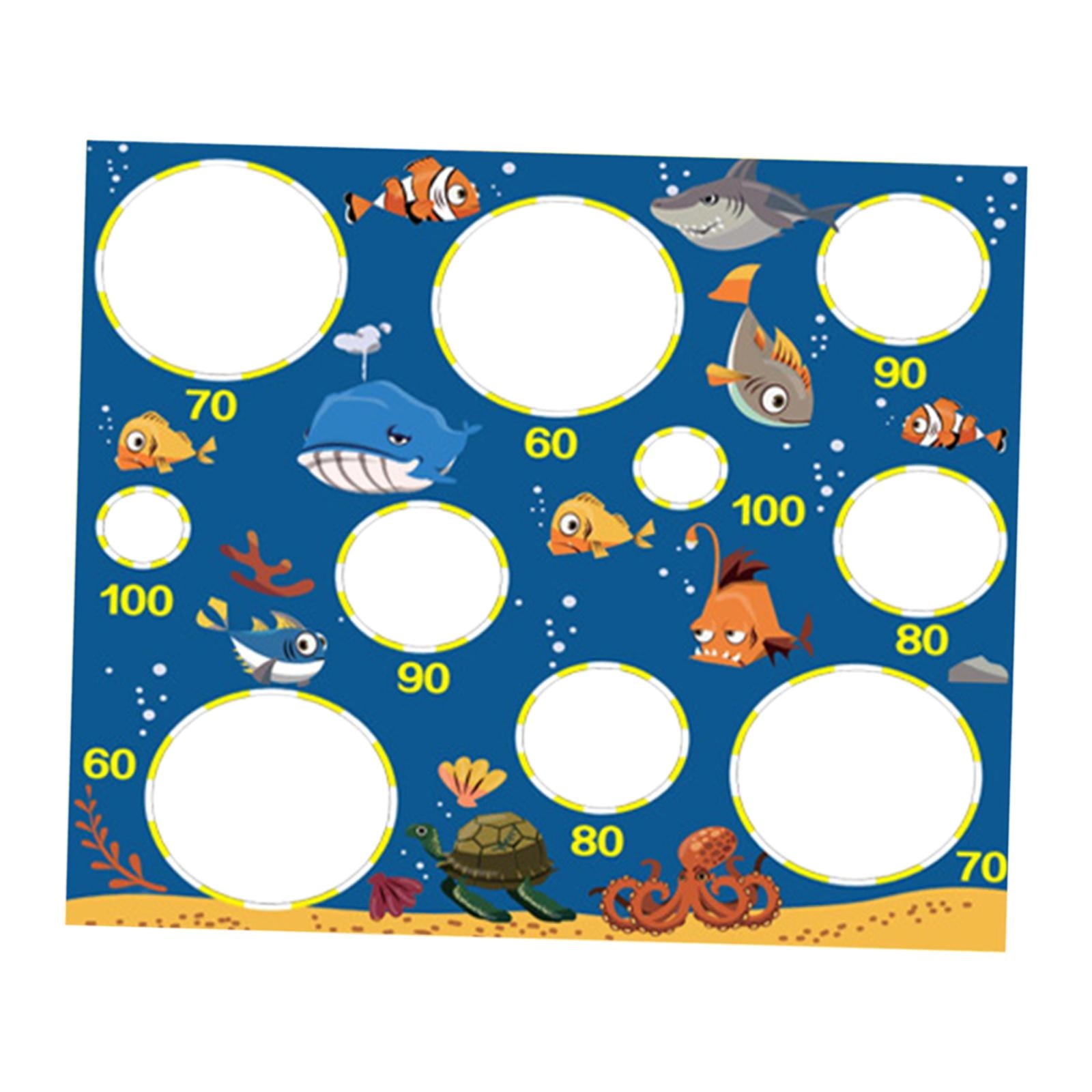 Bothyi - Juegos De Lanzamiento Para Niños Red De Entrenamiento De Sacos De Arena Red De Lanzamiento Para Niños Y Niñas De La Familia Animal Marino Azul
