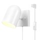 thumbnail image 1 of Aplique de Pared GLOBE 65000146 Blanco Mate 1 Luz con Cable de 1,8 m, 1 of 8