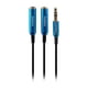 thumbnail image 1 of Cable Splitter Audio 3.5 Goma Azul SWA7200C, 1 of 2