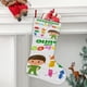 thumbnail image 2 of Charlie y las Formas Tema: Calcetines de Navidad, fino lino blanco para colgar en escaleras y chimenea, decoración navideña para el hogar, regalo de Navidad. 45cm × 32cm, 2 of 5