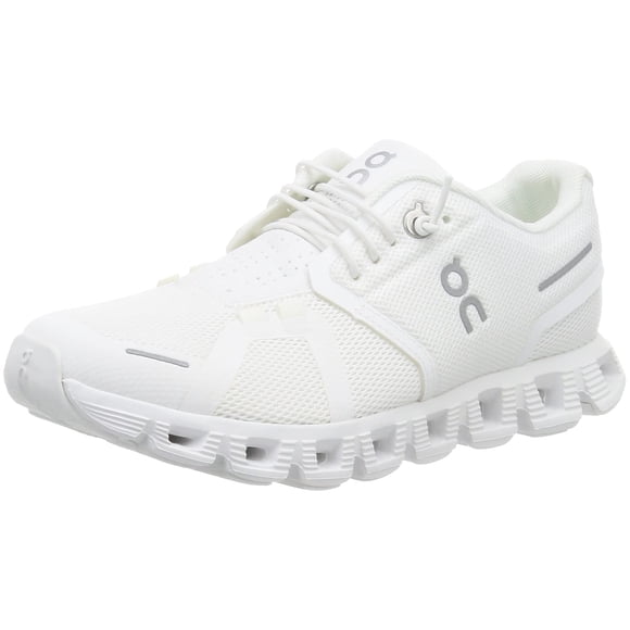 Zapatillas On Cloud 5 para mujer, todas blancas, talla 8.5 M EE. UU.
