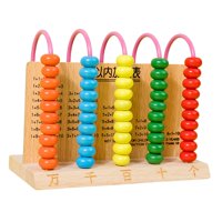 Magideal - Marco De Madera Para Contar, Ábaco Educativo, Juegos De Matemáticas, Ábaco De Madera, Juguete Para Contar Matemáticas Para Niños, Regalo De Cumpleaños 5 Filas