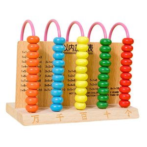 Magideal - Marco De Madera Para Contar, Ábaco Educativo, Juegos De Matemáticas, Ábaco De Madera, Juguete Para Contar Matemáticas Para Niños, Regalo De Cumpleaños 5 Filas
