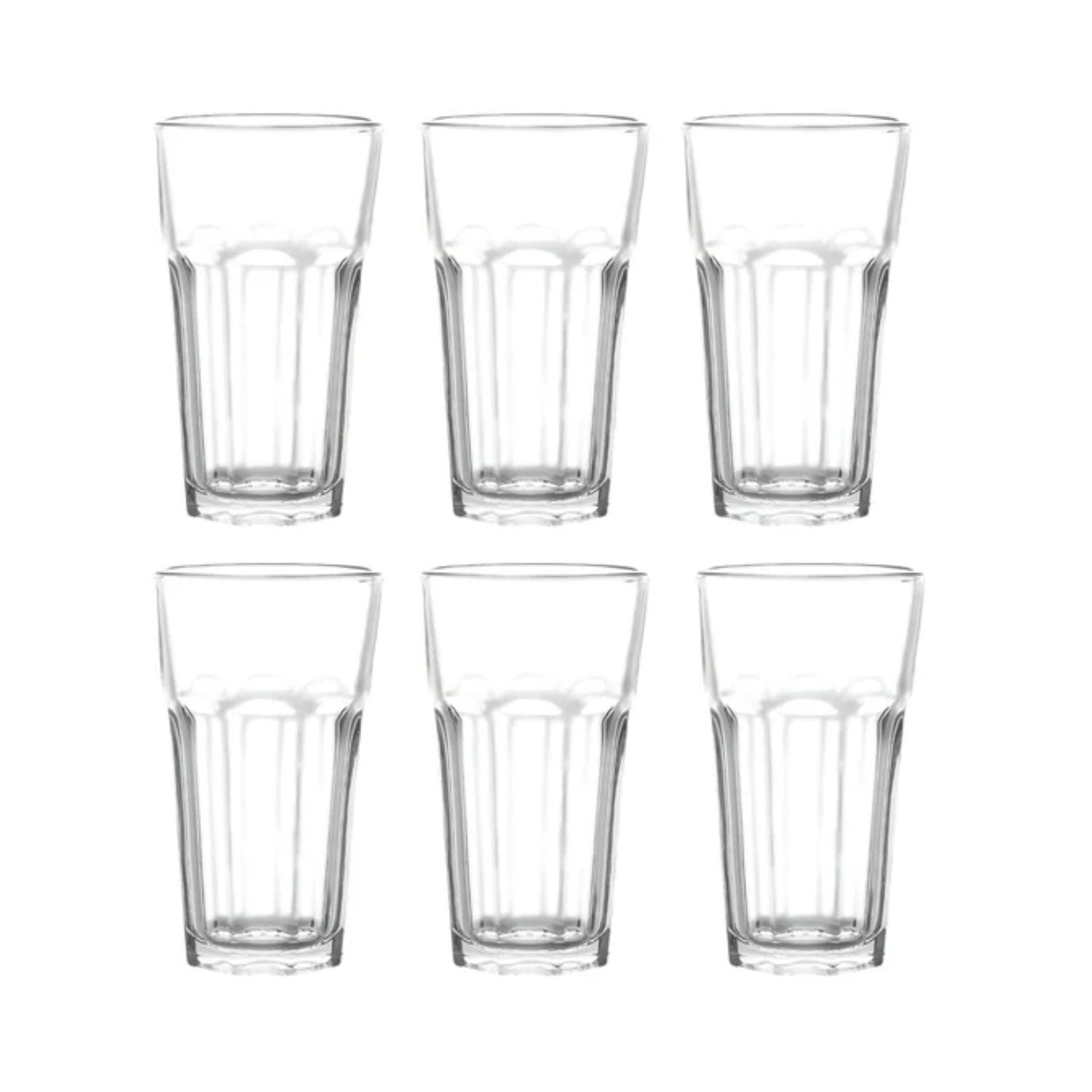 Genérico - Set 6 Vasos Altos Chicago Vidrio Trago Largo 437ml