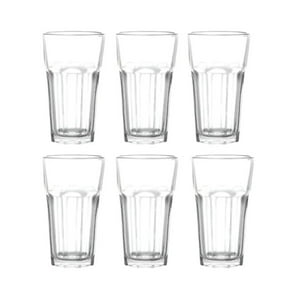 Genérico - Set 6 Vasos Altos Chicago Vidrio Trago Largo 437Ml