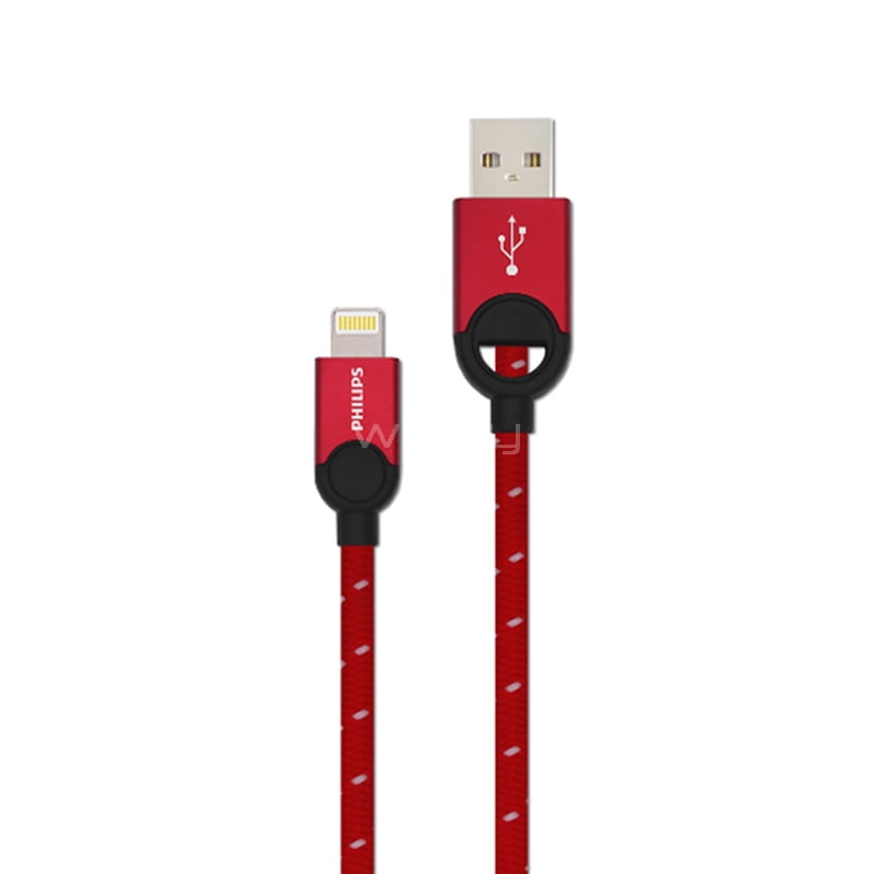 Philco - Cable Trenzado P/iphone Rojo