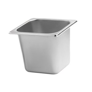 Magideal - Sartén Para Comida De Catering De Acero Inoxidable, Tamaño 1/6, Para Cena De Buffet, Servicio De Comida, Sartenes De Hotel Para Preparación De Buffet, , L L