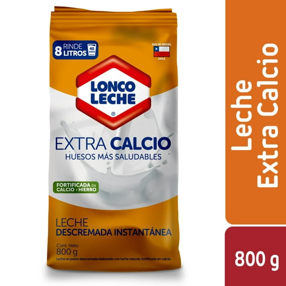 Leche en Polvo Descremada Instantánea Extra Calcio Bolsa, 800 g