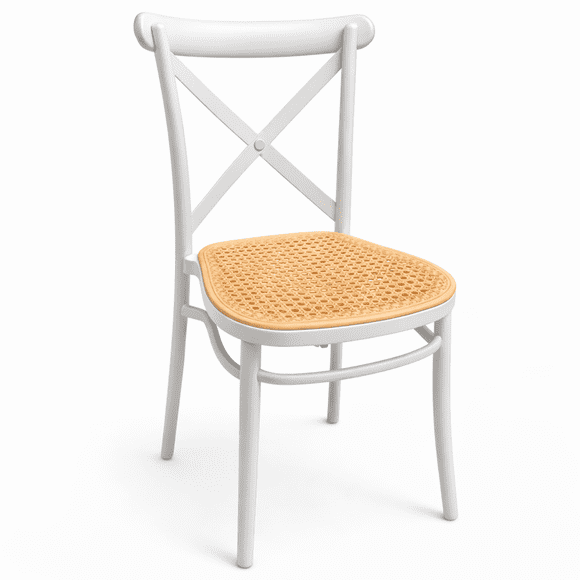 Silla Danubio Crossback Top Apilable Blanca