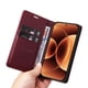 thumbnail image 2 of Funda Billetera de Cuero para Xiaomi 17 Pro Max con Tarjetero y Soporte - Tapa Magnética Rojo, 2 of 5