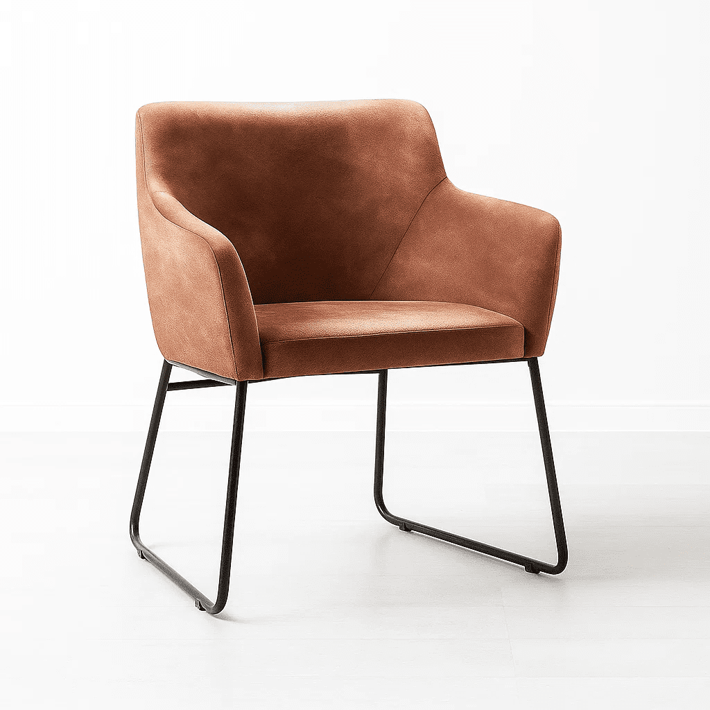 Klik Muebles - Butaca Albania De Cuero Sintético Con Metal Industrial