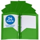 thumbnail image 1 of Carpeta EPI de plástico verde, paquete de 24, con 2 bolsillos, tamaño carta, 1 of 7