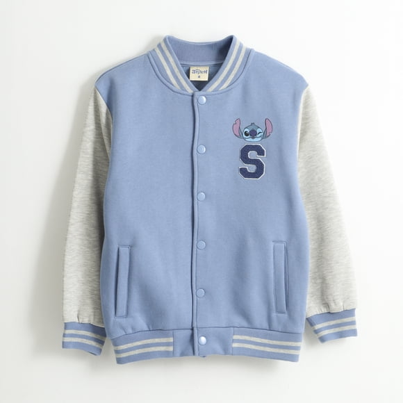 Chaqueta Niña Bomber College Lilo & Stitch Celeste Disney