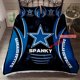 thumbnail image 1 of Custom Name Dallas Cowboys NFL Fan Gift Black Blue Quilt Duvet Cover Set3-Piece Bedding Set, 1 of 5