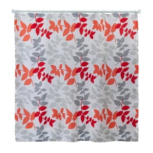 Metalhsa - Cortina De Baño 180 X 180 Cm Poliéster Hojas Naranjas