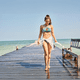 thumbnail image 4 of Bikini Print Halter Cruzado Verde Chamela, 4 of 8