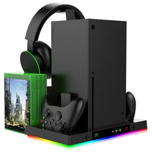 Estación De Carga Con Soporte De Ventilador Refrigerante Aaronmei Para Xbox Series X Con 15 Luces Rgb