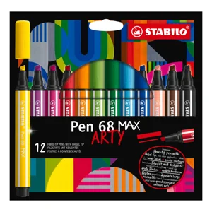 Stabilo Set 12 Lápices Punta Biselada Pen 68 Max Arty