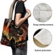 thumbnail image 3 of Horror Movie: Michael Myers Bolso de tela con estampado de lienzo para mujer, bolsa de compras reutilizable y estética, con cremallera interior, regalo para mujer,40*40cm., 3 of 6