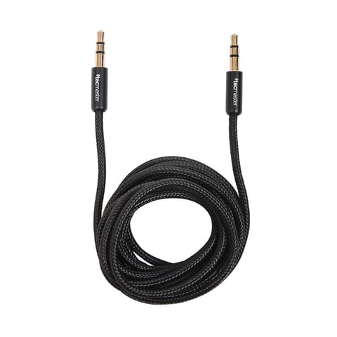 Tecmaster - Cable Auxiliar Audio 3.5 Mm De 1.8 Mts Textil Negro