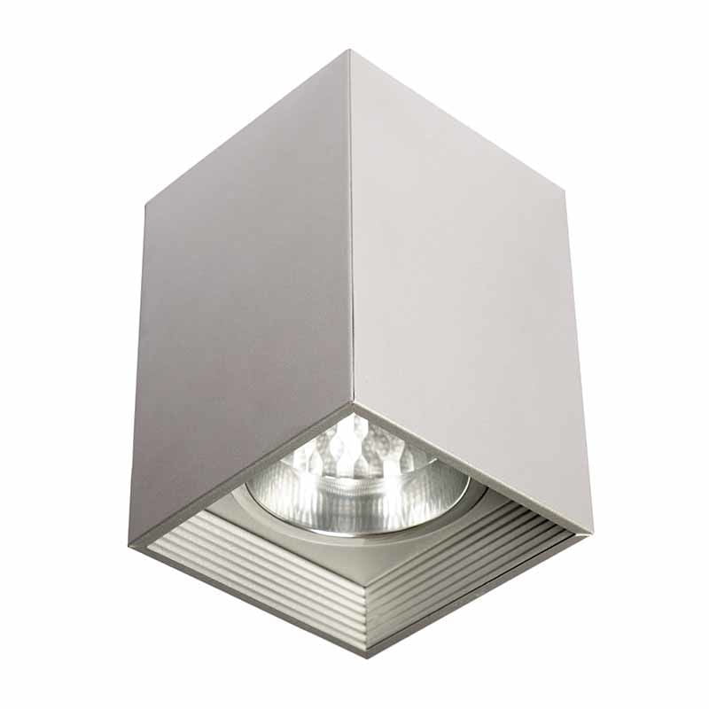 Bp Iluminación - Foco Sob Cuadrado E27 Plata