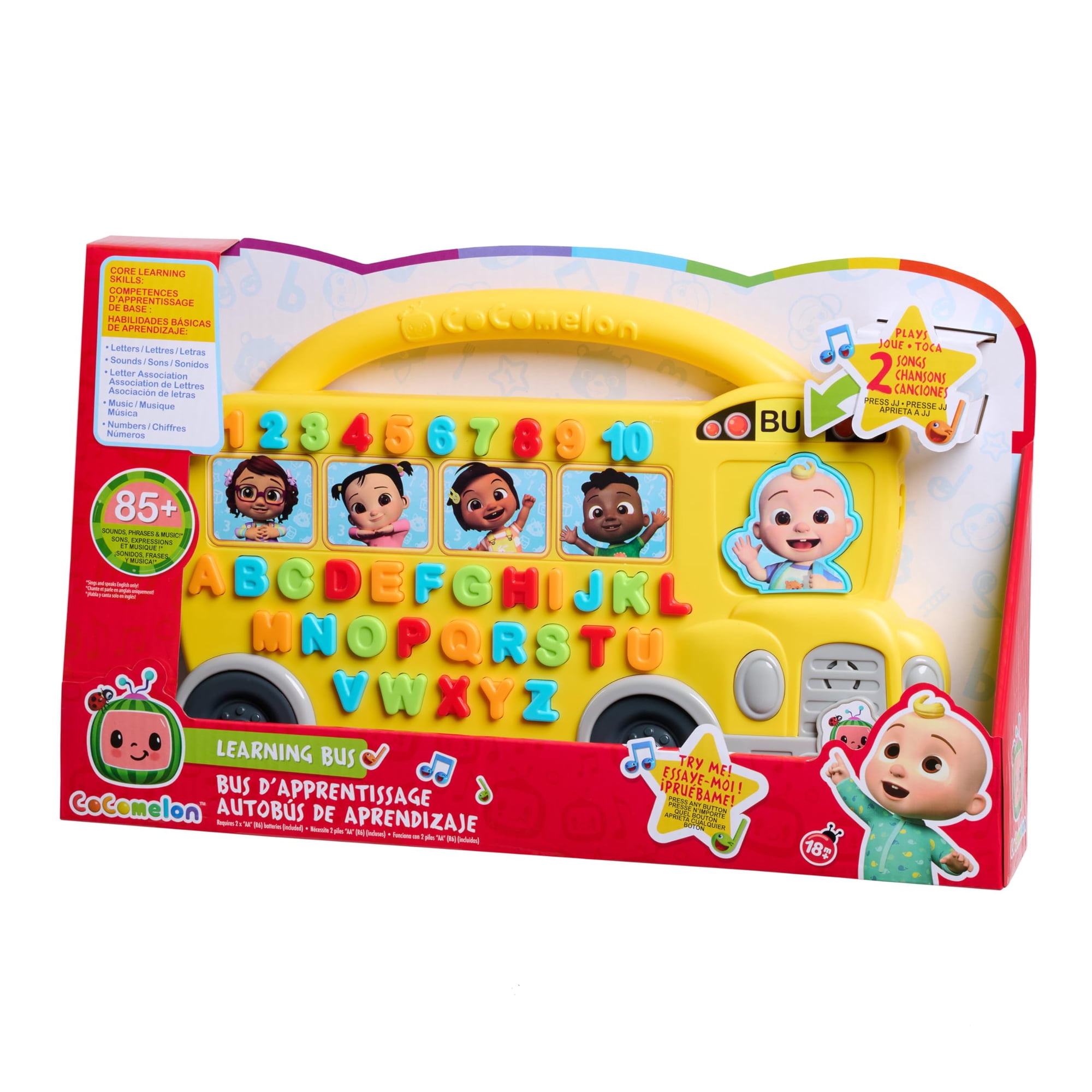Toy Learning Bus Just Play Cocomelon, Más De 85 Frases, Más De 18 Millones