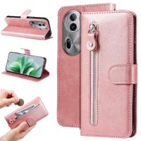 Gangxun - Funda Con Cremallera Para Oppo Reno 11 5G, Carcasa Cartera De Cuero Pu Con Soporte Y Tarjetero