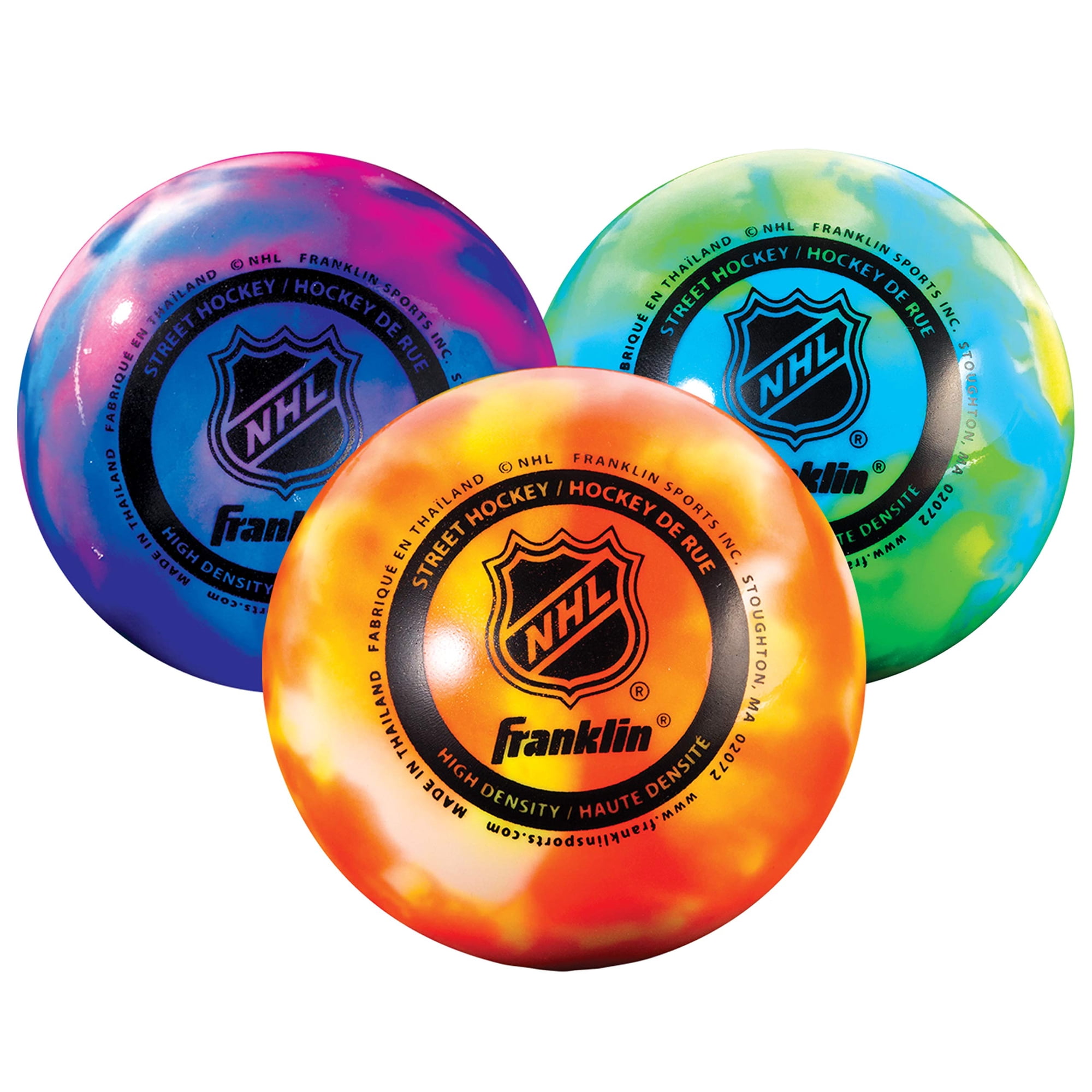 Pelotas De Hockey Franklin Sports Nhl No Bounce Outdoor, Paquete De 3