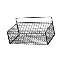 Magideal - Cesta Colgante De Alambre, Cesta Colgante De Pared, Para Almacenamiento, Organizador De Pared Colgante Para Sala De Manualidades, Cocina, Hogar Y Baño M Negro