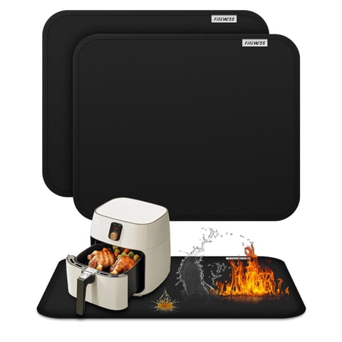 Firewess - Paquete De 2 Alfombrillas Resistentes Al Calor Para Encimera, Silicona De 38 X 46 Cm