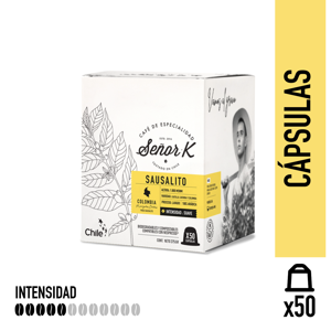 Café Señor K - Cápsulas Espresso Colombia Sausalito Señor K 50 Unidades