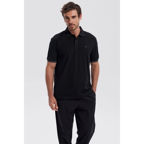 Fashionspark - Polera Hombre Lisa Negro