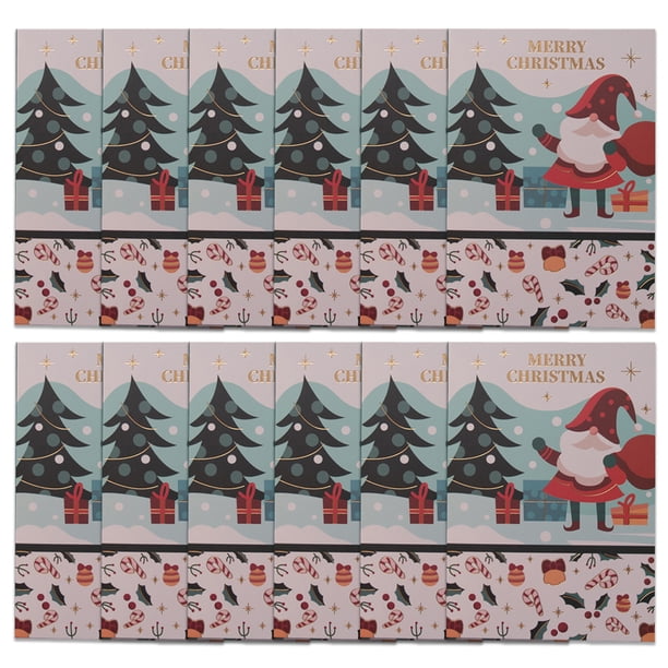 Paquete múltiple de tarjetas navideñas en caja, tarjetas de invierno, tarjetas navideñas