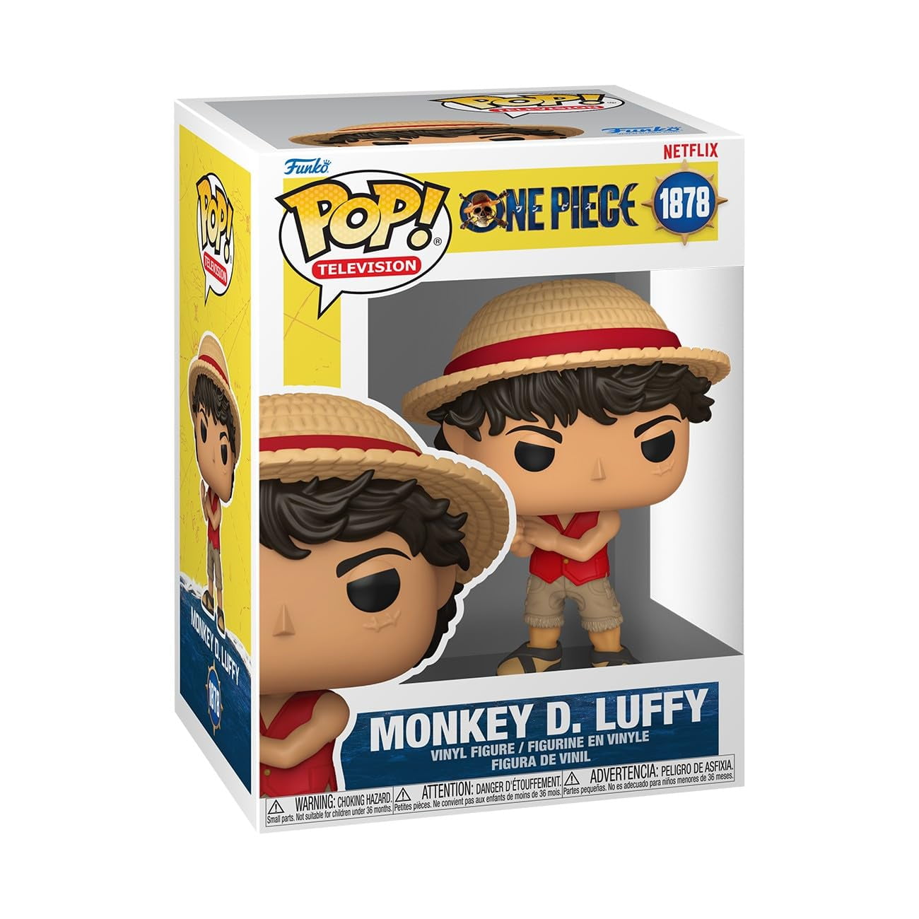 Figura De Vinilo Funko Pop! Tv: One Piece Monkey D. Luffy, 9,5 Cm