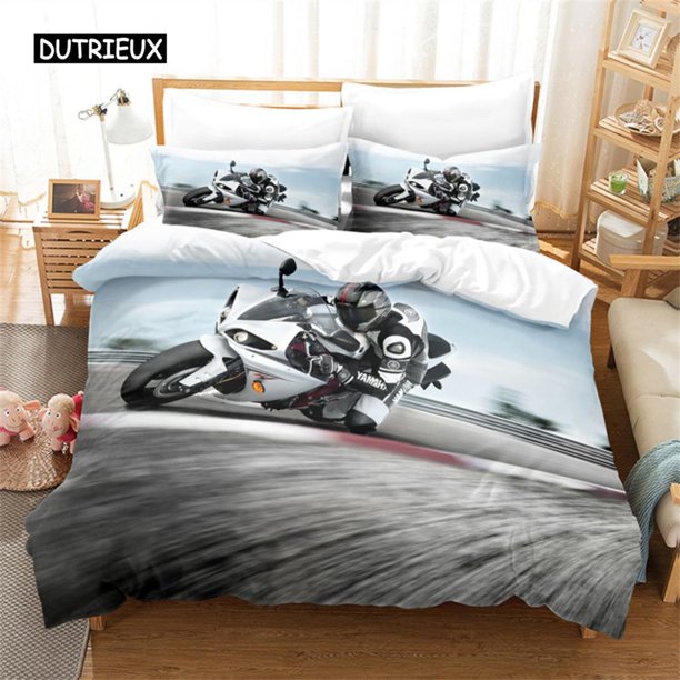 x2016 Bed SheetsCar, Racing Car Bedding Set Duvet Cover Set Bedding Digital Printing Bed Linen Size Bedding Set Fashion Design 3-Piece Bedding Set (1 Duvet Cover + 2 Pillow Shams) nj2016