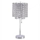 thumbnail image 1 of Lámpara de mesa Benzara Chandelier Crystal Tubular Chrome, 1 of 6